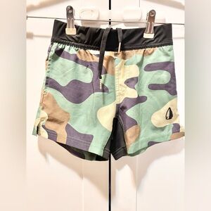 Tachuntish Camouflage Shorts with Black Waistband
